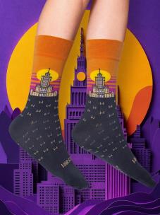 Opakowanie skarpety PAŁAC KULTURY I NAUKI / wersja pomarańczowa / 36-40