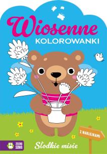 Okładka książki Słodkie misie. Wiosenne kolorowanki