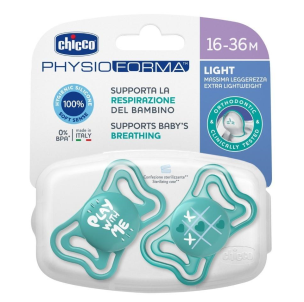 Smoczek uspokajający PhysioForma Light nieb 16-36m. Wydawca: Chicco. Multiszop.pl Opakowanie Smoczek uspokajający PhysioForma Light nieb 16-36m