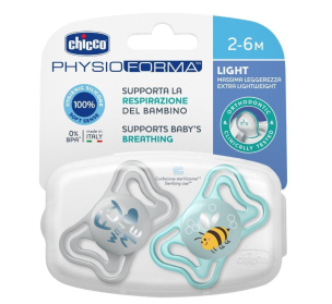Smoczek uspokajający PhysioForma Light nieb 2-6m. Wydawca: Chicco. Multiszop.pl Opakowanie Smoczek uspokajający PhysioForma Light nieb 2-6m