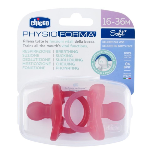 Smoczek uspokajający Soft różowy 2szt 16-36m. Wydawca: Chicco. Multiszop.pl Opakowanie Smoczek uspokajający Soft różowy 2szt 16-36m
