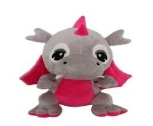 Opakowanie Smok szary różowy 15cm