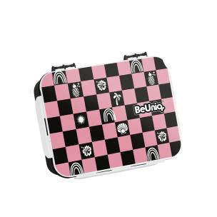 Opakowanie Śniadaniówka Pink BeUniq kratka-różowa BU26SU-3038