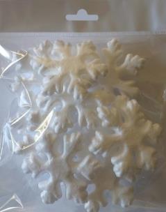 Opakowanie Śnieżynki ze styropianu 7,5cm 10szt