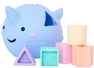 Opakowanie Sorter kształtów morski narwal silikonowy wieloryb