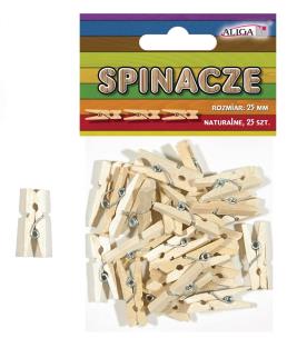 Opakowanie Spinacze drewniane naturalne 25mm 25szt