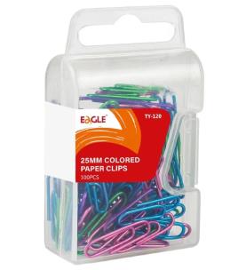 Opakowanie Spinacze kolorowe TY-120 100szt EAGLE