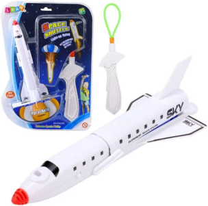 Statek kosmiczny ze spadochronem proca światło. Wydawca: Leantoys. Multiszop.pl Opakowanie Statek kosmiczny ze spadochronem proca światło