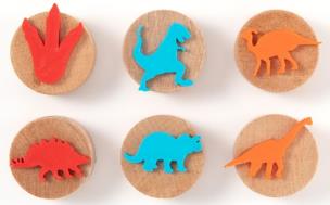 Opakowanie Stemple drewniane dinozaury 6szt