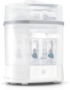 Sterylizator parowy 3w1 do butelek i akcesoriów. Wydawca: Chicco. Multiszop.pl Opakowanie Sterylizator parowy 3w1 do butelek i akcesoriów