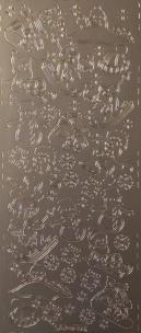 Opakowanie Stiker ażurowy 10x23cm srebrny