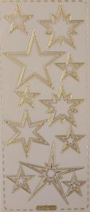 Opakowanie Stiker ażurowy 10x23cm transparentny złoty