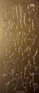 Opakowanie Stiker ażurowy 10x23cm złoty