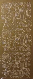 Opakowanie Stiker ażurowy 10x23cm złoty