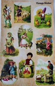 Opakowanie Stikery wielkanocne Vintage Sticker 16x25cm