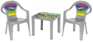 Stolik i dwa krzesła pastel szary. Wydawca: 3toysm. Multiszop.pl Opakowanie Stolik i dwa krzesła pastel szary