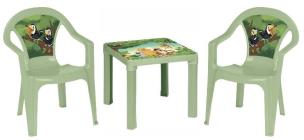 Stolik i dwa krzesła pastel zielony. Wydawca: 3toysm. Multiszop.pl Opakowanie Stolik i dwa krzesła pastel zielony