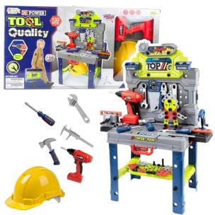 Stolik majsterkowicza 2w1. Wydawca: Leantoys. Multiszop.pl Opakowanie Stolik majsterkowicza 2w1