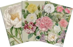 Opakowanie Stone 505 Zestaw 3 notatników A6 - piwonie i róże