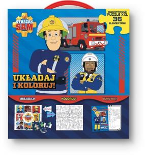 Okładka książki Strażak Sam. Strażak Sam. Układaj i koloruj