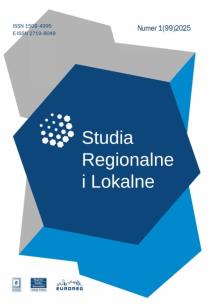 Okładka książki Studia Regionalne i Lokalne 1/2025