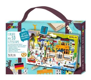 Stwórz pejzaż miejski Berlin - puzzle drewniane 3D. Wydawca: AVENIR. Multiszop.pl Opakowanie Stwórz pejzaż miejski Berlin - puzzle drewniane 3D