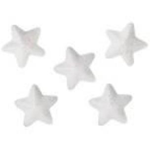 Opakowanie Styropianowe gwiazdki 20x18mm białe 60szt