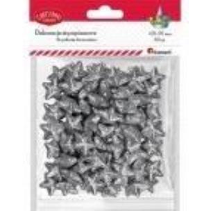 Opakowanie Styropianowe gwiazdki 20x18mm srebrne 60szt