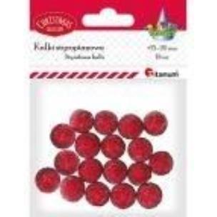 Opakowanie Styropianowe kulki 15/20mm czerwone 24szt