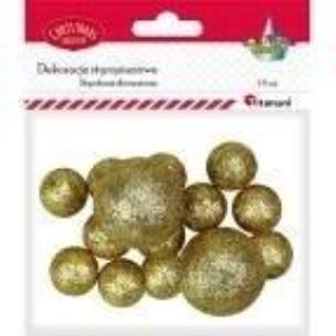 Opakowanie Styropianowe kulki 16/25/27mm złote 14szt