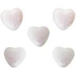Opakowanie Styropianowe serca 19x19mm białe 50szt