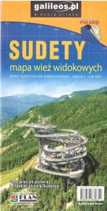 Okładka książki Sudety mapa wież widokowych 1:200 000 w.2026