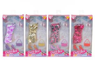 Opakowanie Suknia dla lalki 29cm z butami i torebką MIX