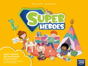Super Heroes. Karty aktywności. Autor: Rebecca Adlard, Ewa Kołakowska. Multiszop.pl Okładka książki Super Heroes. Karty aktywności