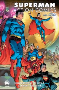 Superman Action Comics T.5 Ród Kentów. Autor: Brian Michael Bendis, Romita John Jr., Jakub Syty. Multiszop.pl Okładka książki Superman Action Comics T.5 Ród Kentów