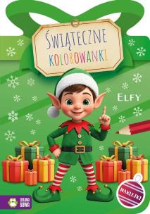 Okładka książki Świąteczne kolorowanki. Elfy