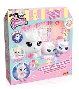Opakowanie Świecące dekorożce DIY Rodzinka jednorożców kawaii
