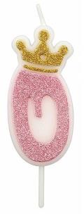 Opakowanie Świeczka 0 różowa 6,8cm PARTY GO