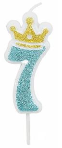Opakowanie Świeczka 7 niebieska 6,8cm PARTY GO