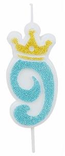 Opakowanie Świeczka 9 niebieska 6,8cm PARTY GO