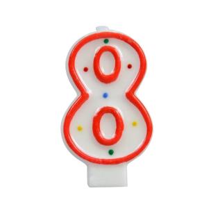 Opakowanie Świeczka cyferka 8 kropki