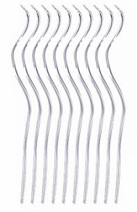 Opakowanie Świeczki spiralne srebrne 14cm 10szt PARTY GO