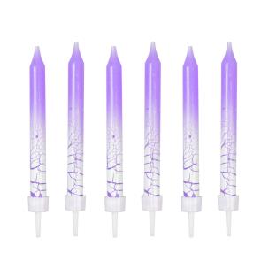 Opakowanie Świeczki urodzinowe fioletowe 6szt