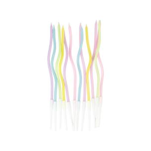 Opakowanie Świeczki zakręcone pastelowe 12szt