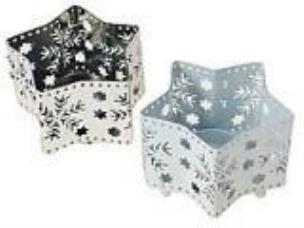 Opakowanie Świecznik gwiazda metalowa ażurowa MIX