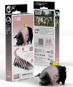 Opakowanie Świnka Eugy. Eko Układanka 3D