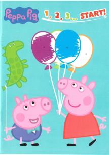 Okładka książki Świnka Peppa 1, 2, 3... start!