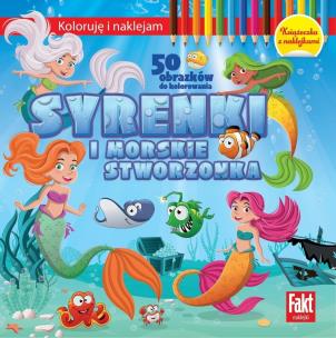 Syrenki i morskie stworzenia. Autor:   Praca zbiorowa. Multiszop.pl Okładka książki Syrenki i morskie stworzenia
