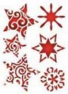 Opakowanie Szablon A6 gwiazdy