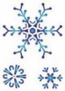 Opakowanie Szablon A6 śnieżynki